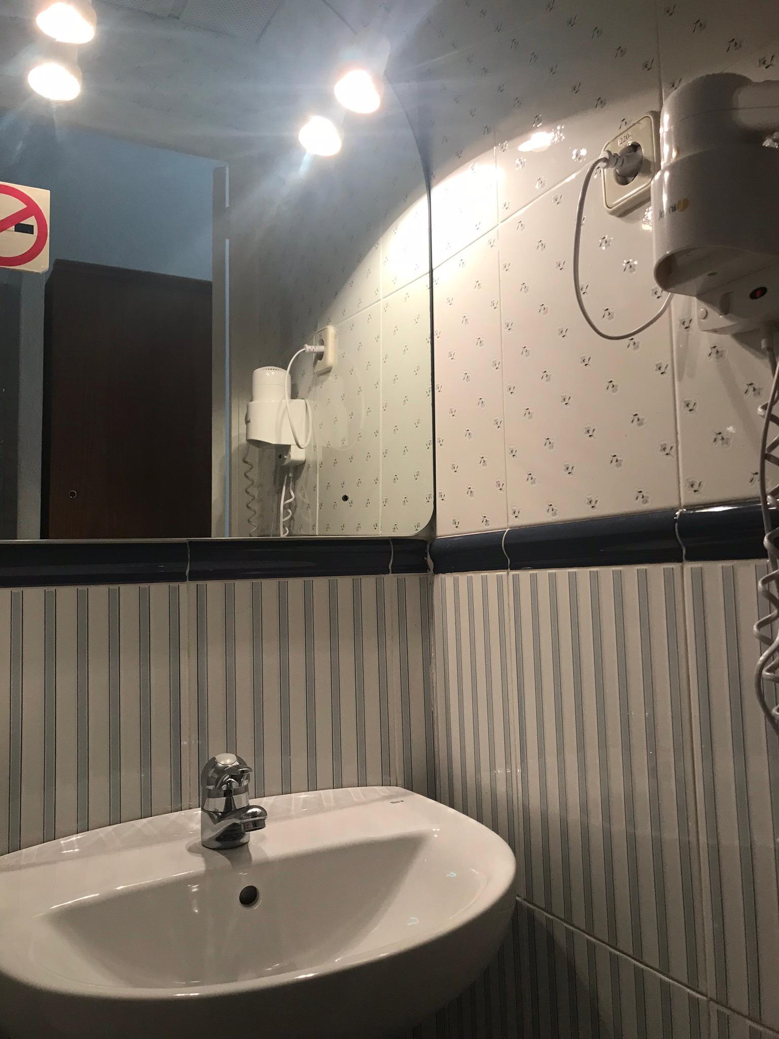马德里 洛斯佩拉莱斯旅馆酒店 外观 照片 A shower in a hotel bathroom